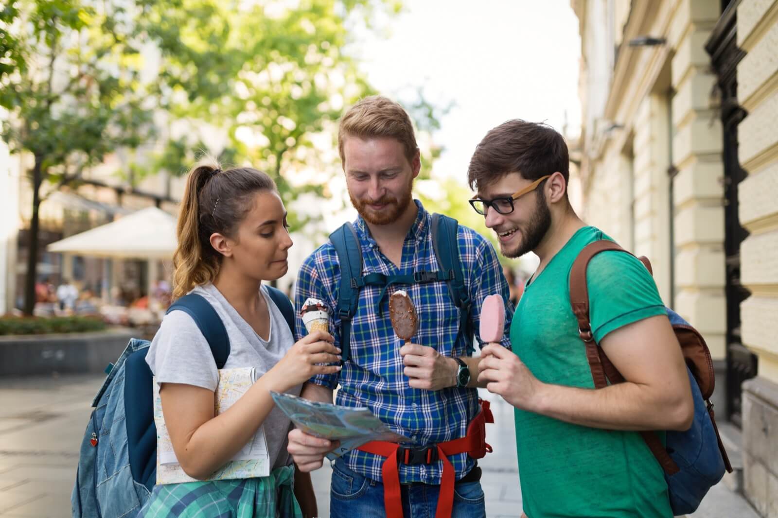 Staycation - Happy Tourists Traveling and Sightseeing