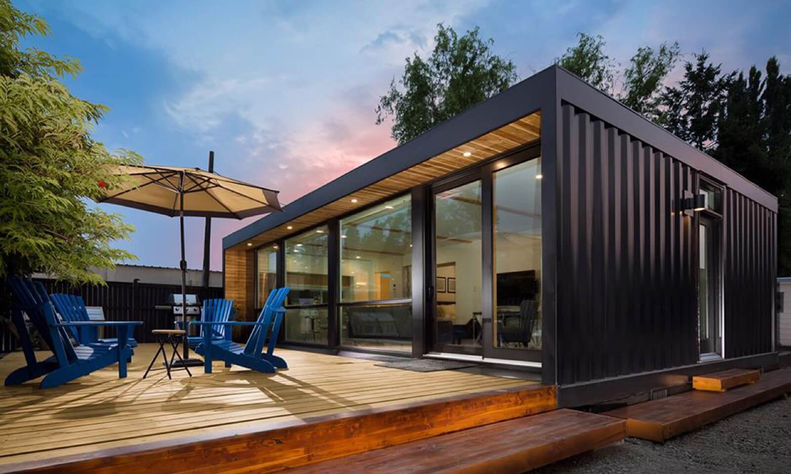 Container House With Seating Area